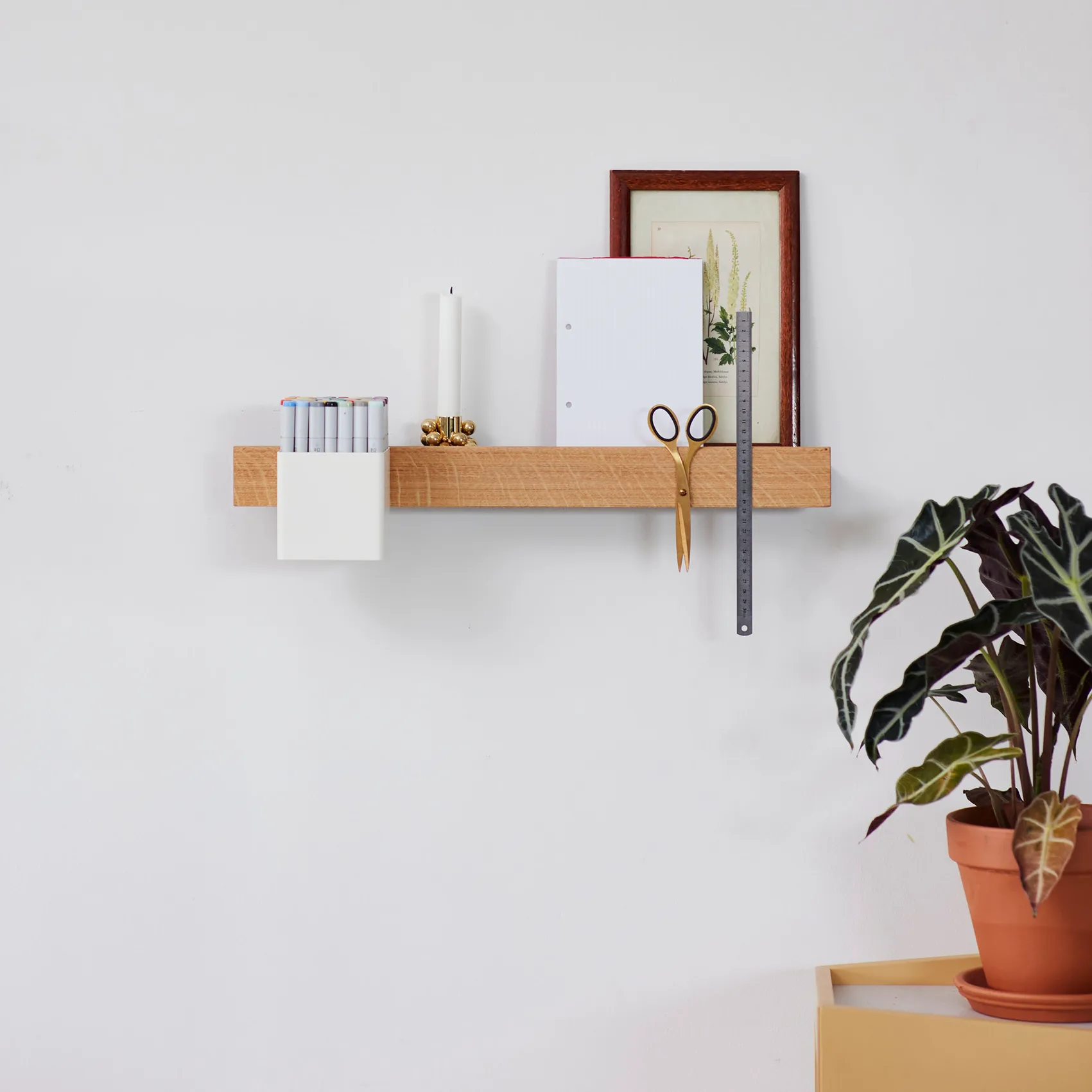 Flex Rail magneettilista 60 cm, Tammi-valkoinen Gejst