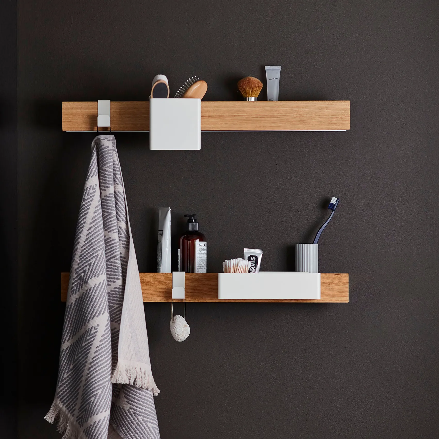 Flex Rail magneettilista 60 cm, Tammi-valkoinen Gejst