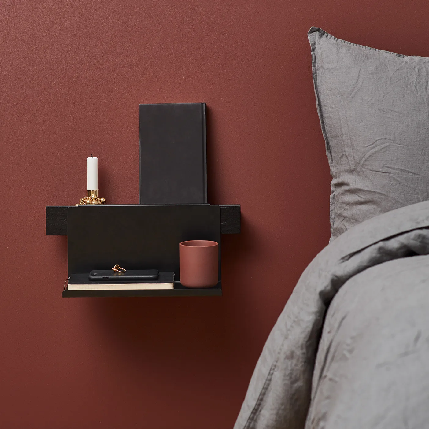 Flex Side Table -hylly 32 cm, Musta Gejst