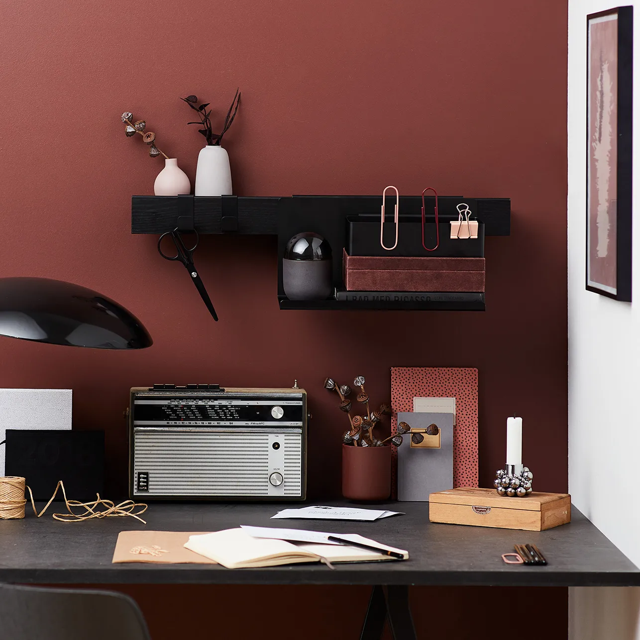 Flex Side Table -hylly 32 cm, Musta Gejst