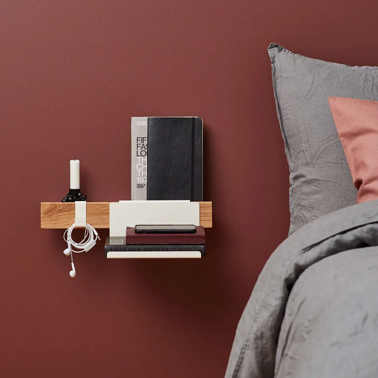 Flex Side Table -hylly 32 cm, Valkoinen Gejst