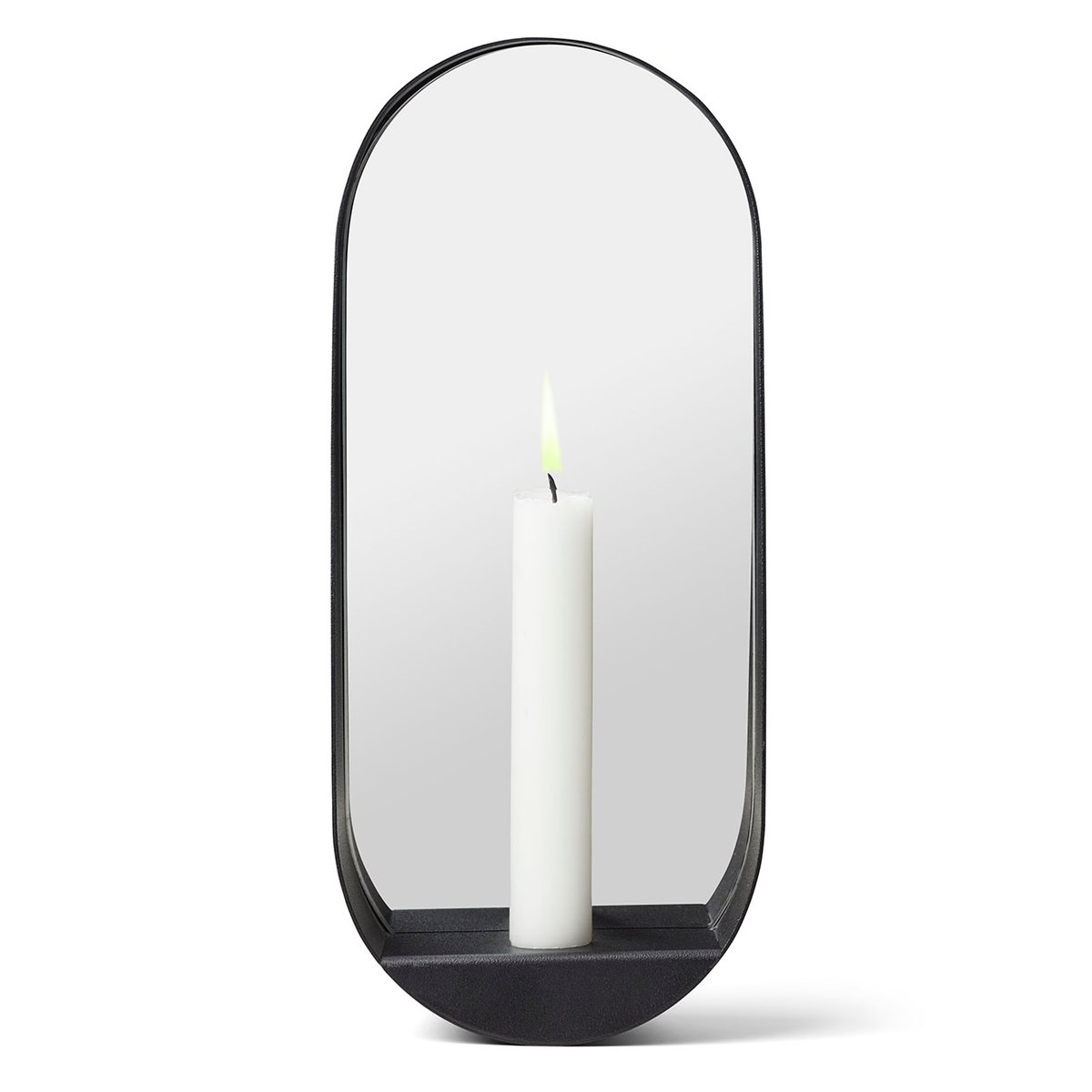 Gejst Glim peili/kynttilänjalka soikea 12×28 cm Musta