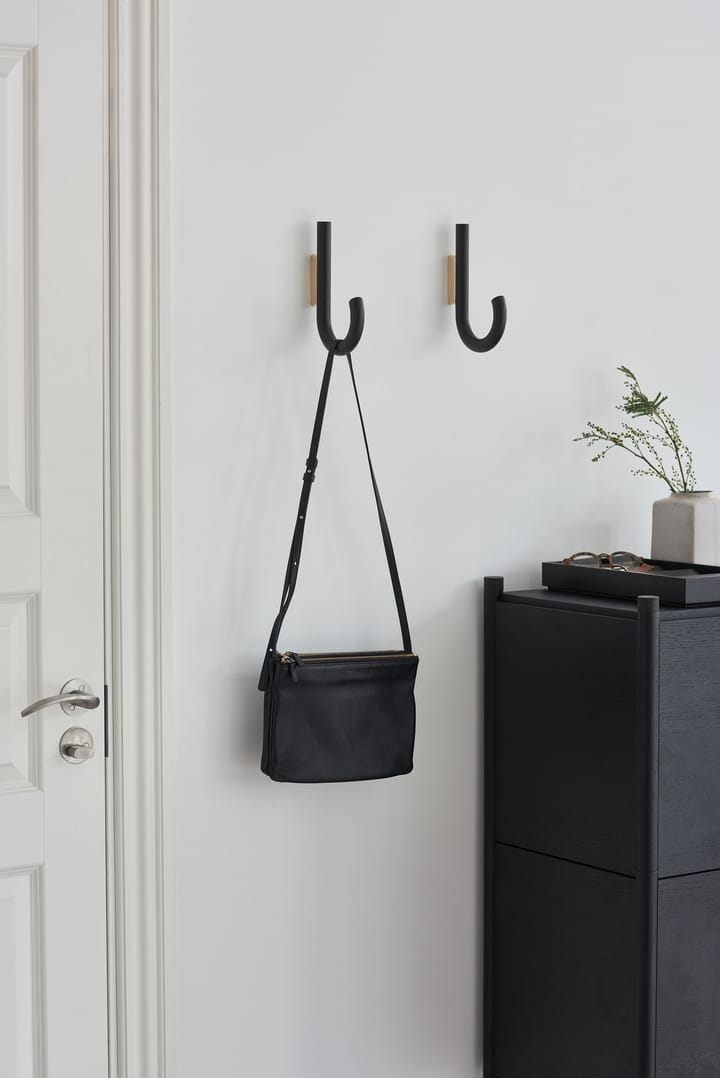 Hook koukku 19 cm, Mustaksi petsattu tammi-messinki Gejst