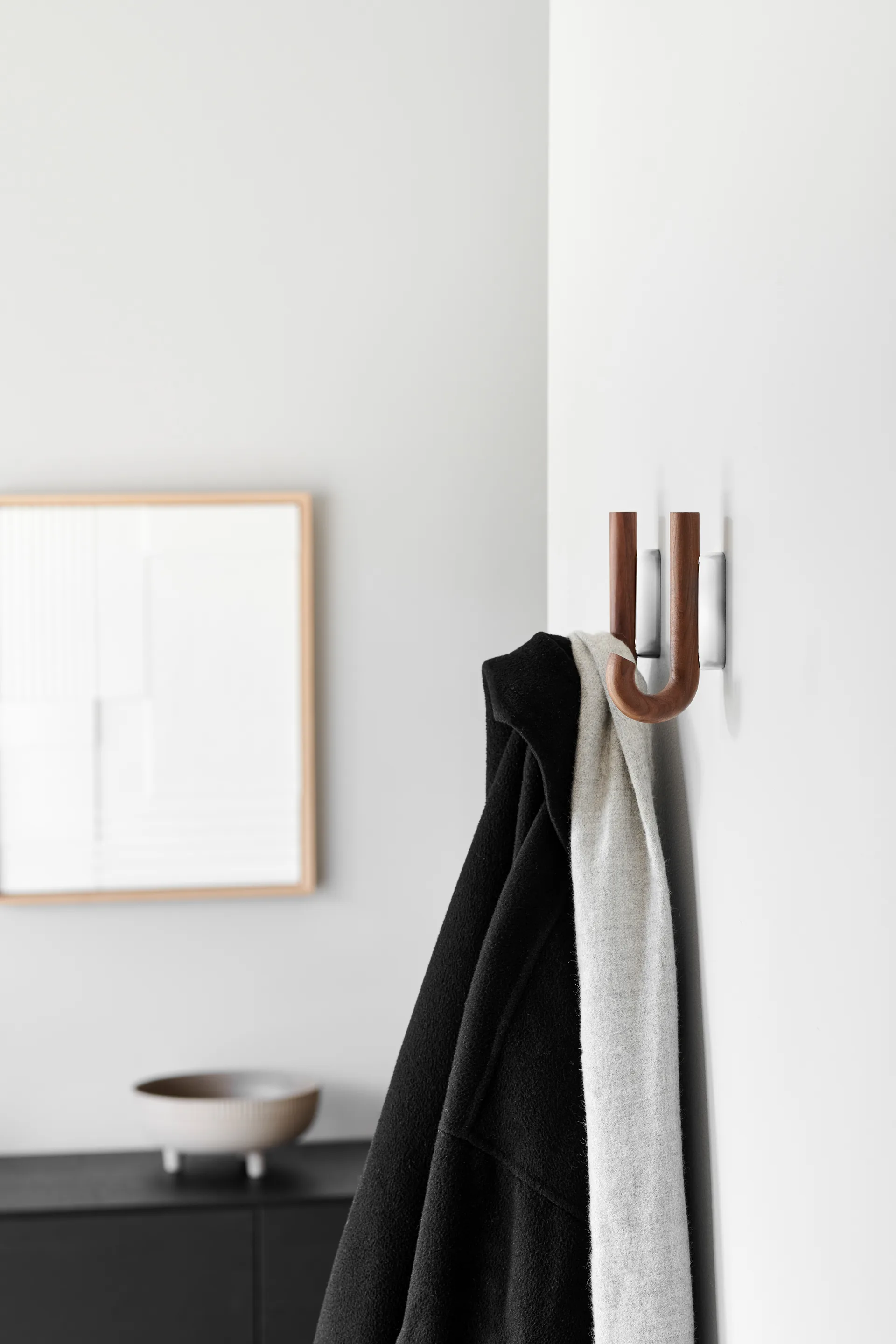 Hook koukku mini 13,3 cm, Saksanpähkinä-Kromi Gejst