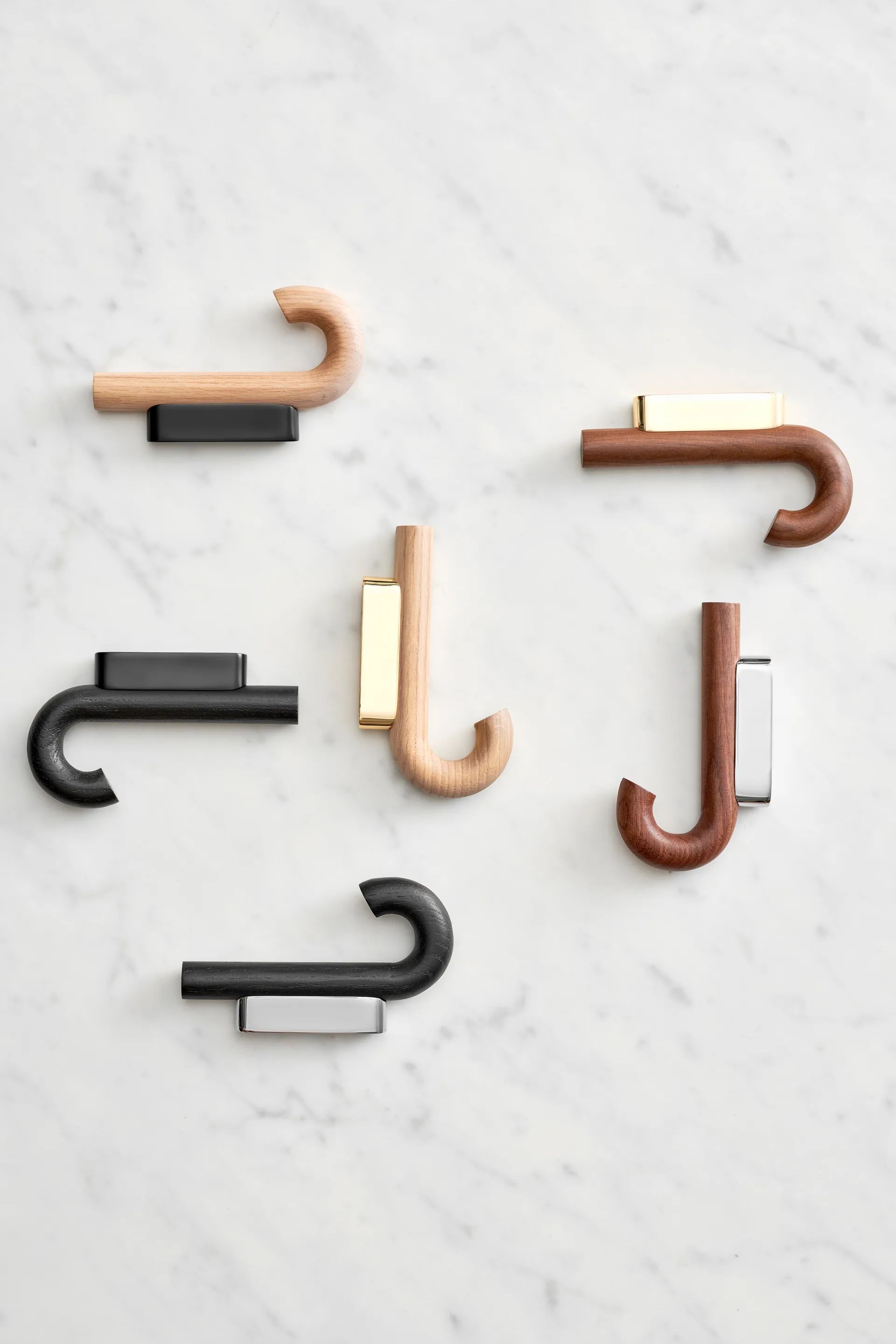 Hook koukku mini 13,3 cm, Saksanpähkinä-Kromi Gejst