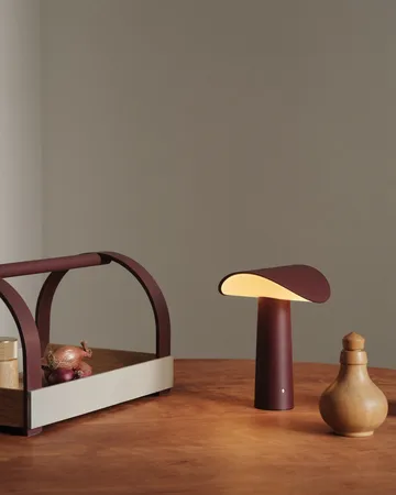 Lium kannettava pöytälamppu 22,5 cm - Burgundy - Gejst