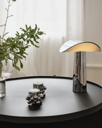 Lium kannettava pöytälamppu 22,5 cm - Krom - Gejst