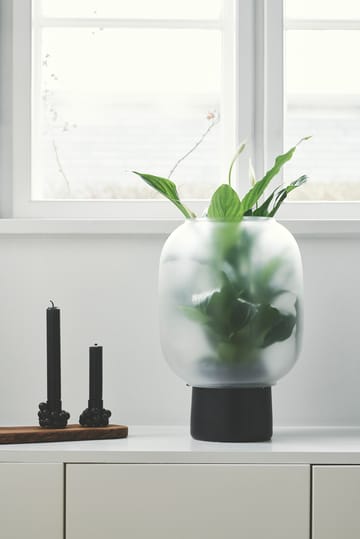 Nebl ruukku huurrutetulla lasilla Ø 26 cm - Musta - Gejst