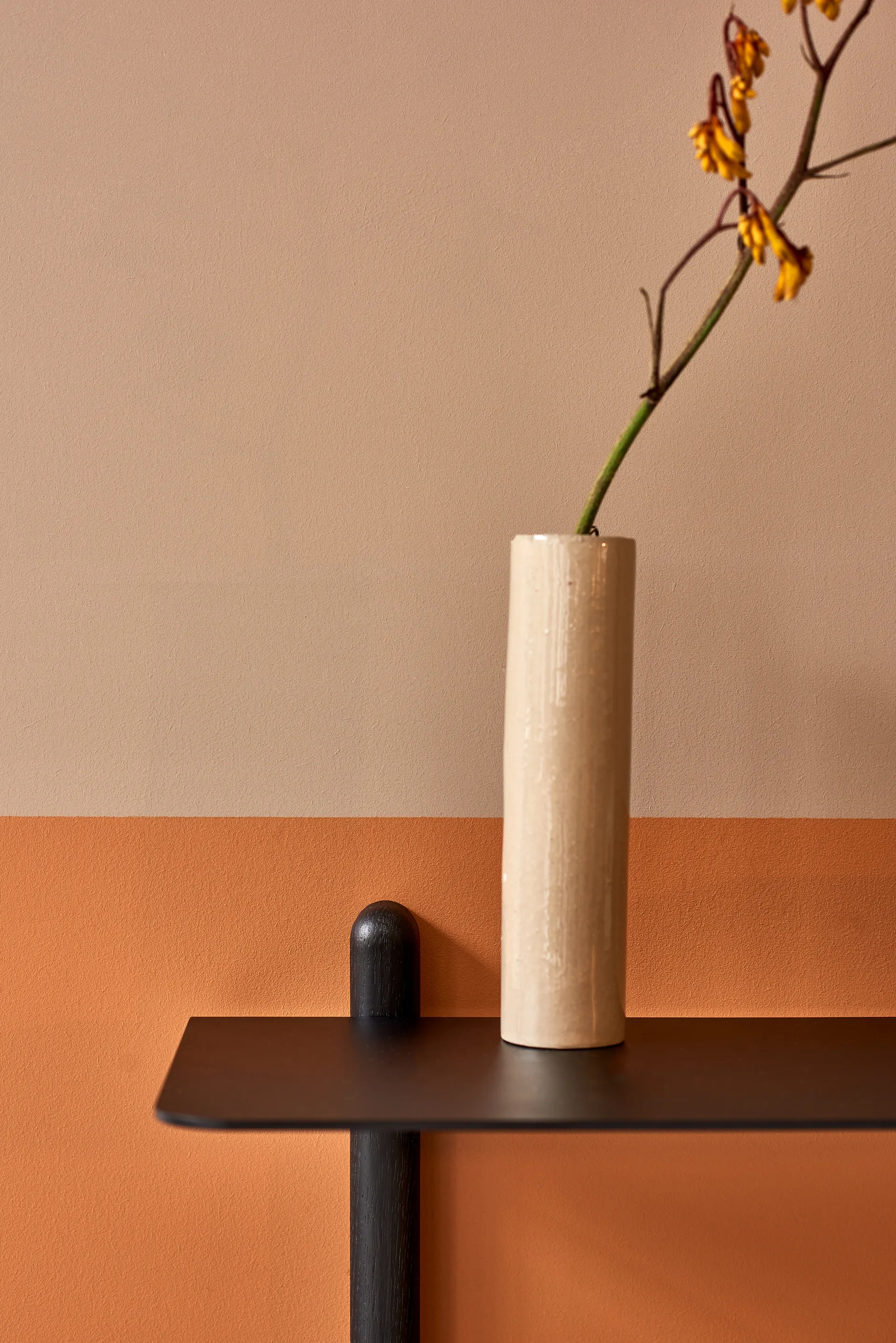 Nivo hylly F large, Mustaksi petsattu saarni-musta Gejst