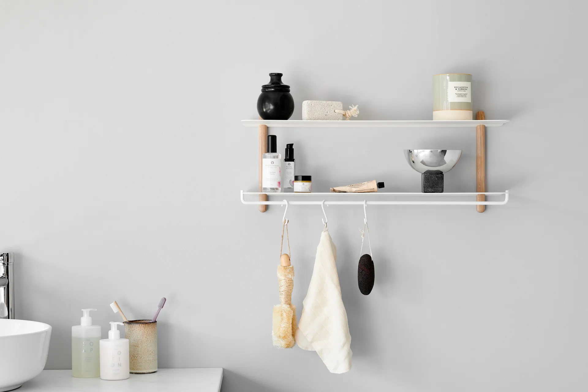 Nivo koukku hyllyyn 3-pakkaus, Valkoinen Gejst