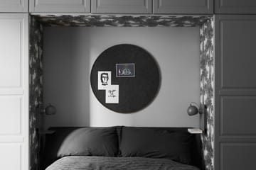 Retell pinboard ilmoitustaulu Ø 80 cm - Musta-messinki - Gejst