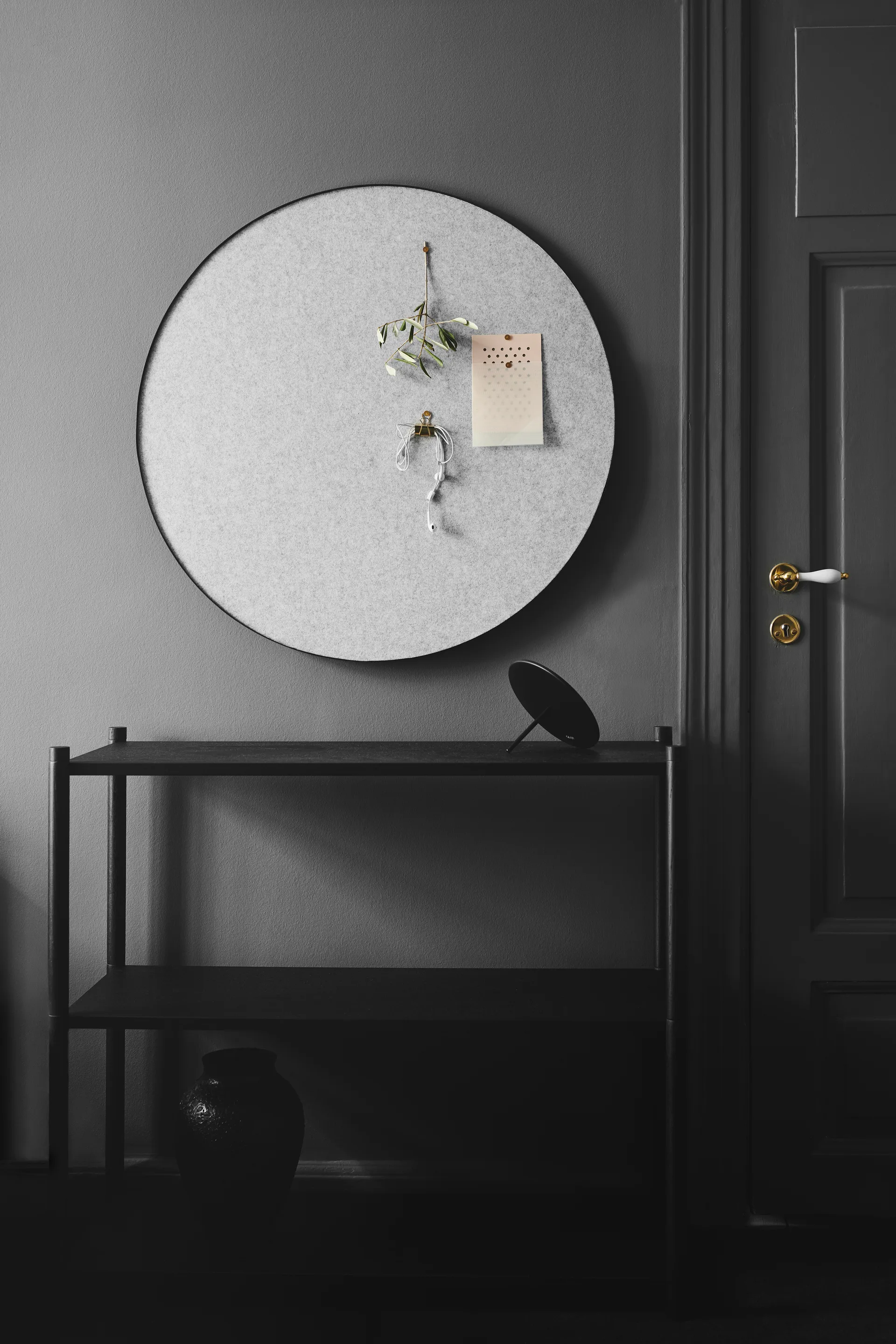 Retell pinboard ilmoitustaulu Ø 80 cm, Vaaleanharmaa Gejst