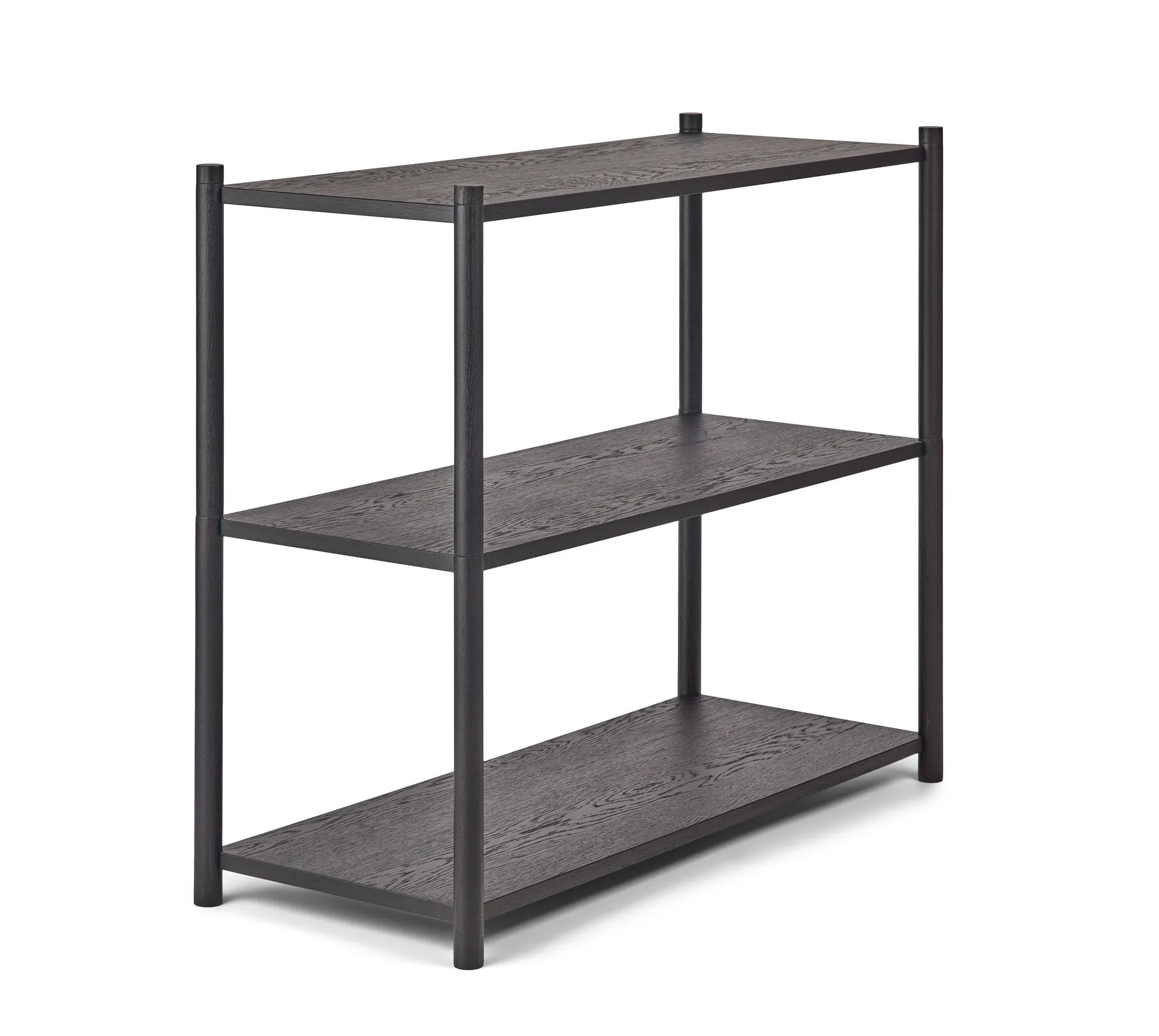 Sceene bookcase A, Mustaksi petsattu tammi Gejst