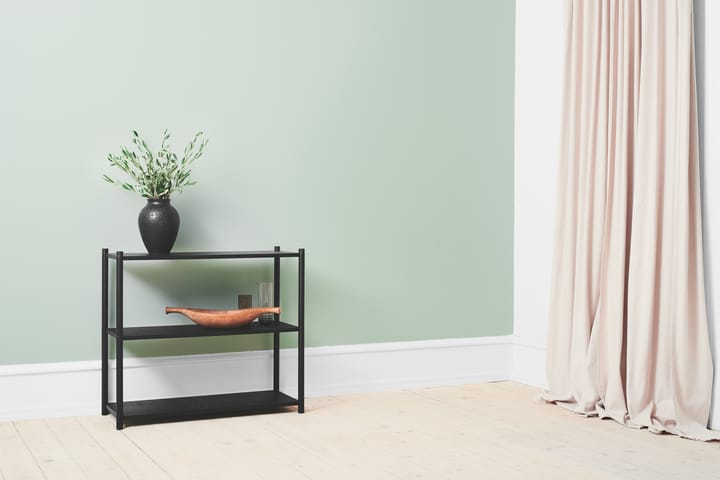 Sceene bookcase A, Mustaksi petsattu tammi Gejst