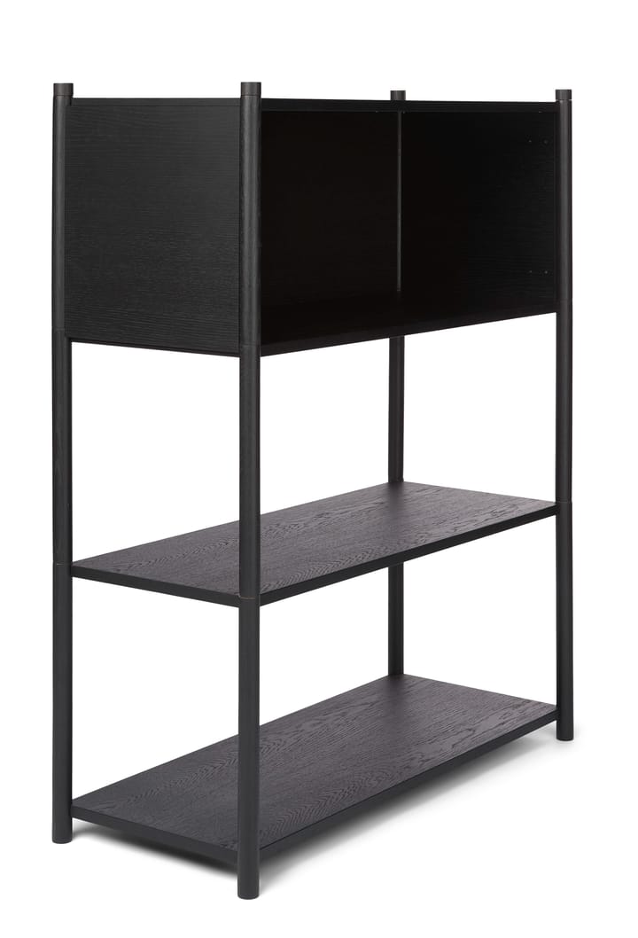 Sceene bookcase B, Mustaksi petsattu tammi Gejst