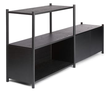 Sceene bookcase D - Mustaksi petsattu tammi - Gejst