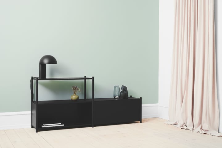 Sceene bookcase D, Mustaksi petsattu tammi Gejst