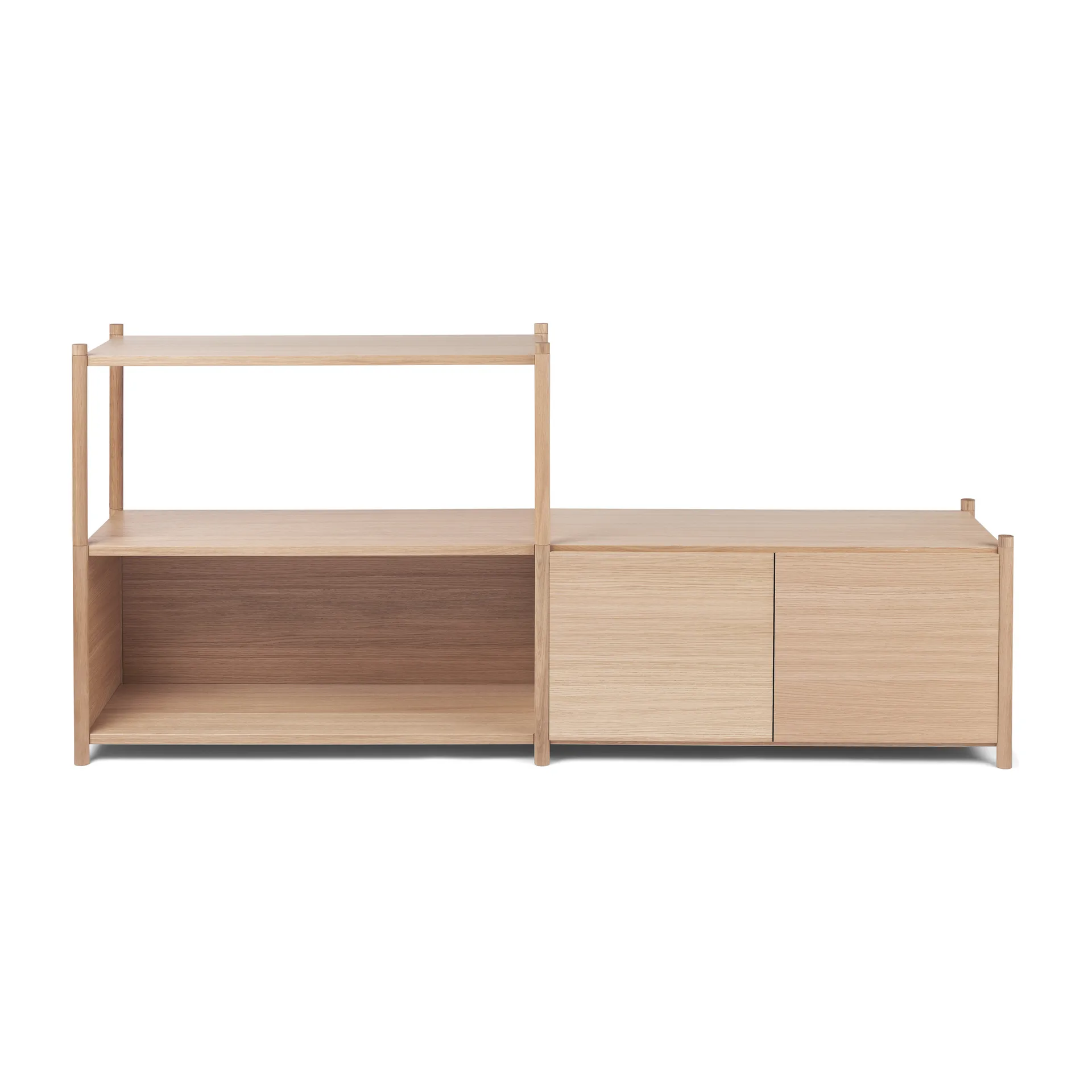 Sceene bookcase D, Vaalea tammi Gejst
