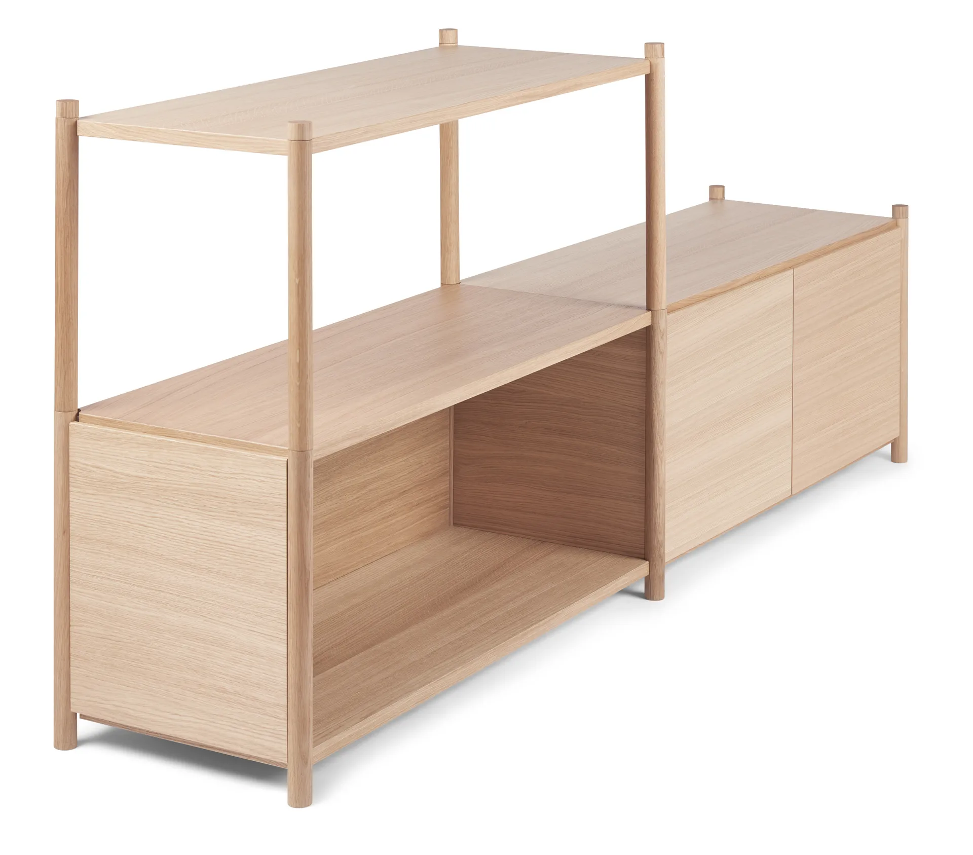 Sceene bookcase D, Vaalea tammi Gejst