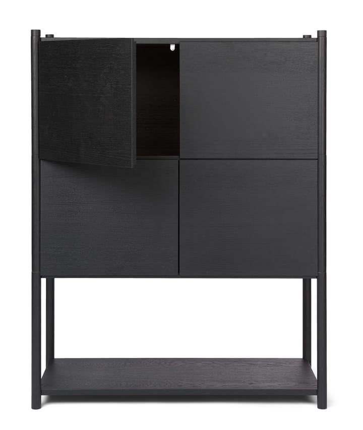 Sceene bookcase E, Mustaksi petsattu tammi Gejst