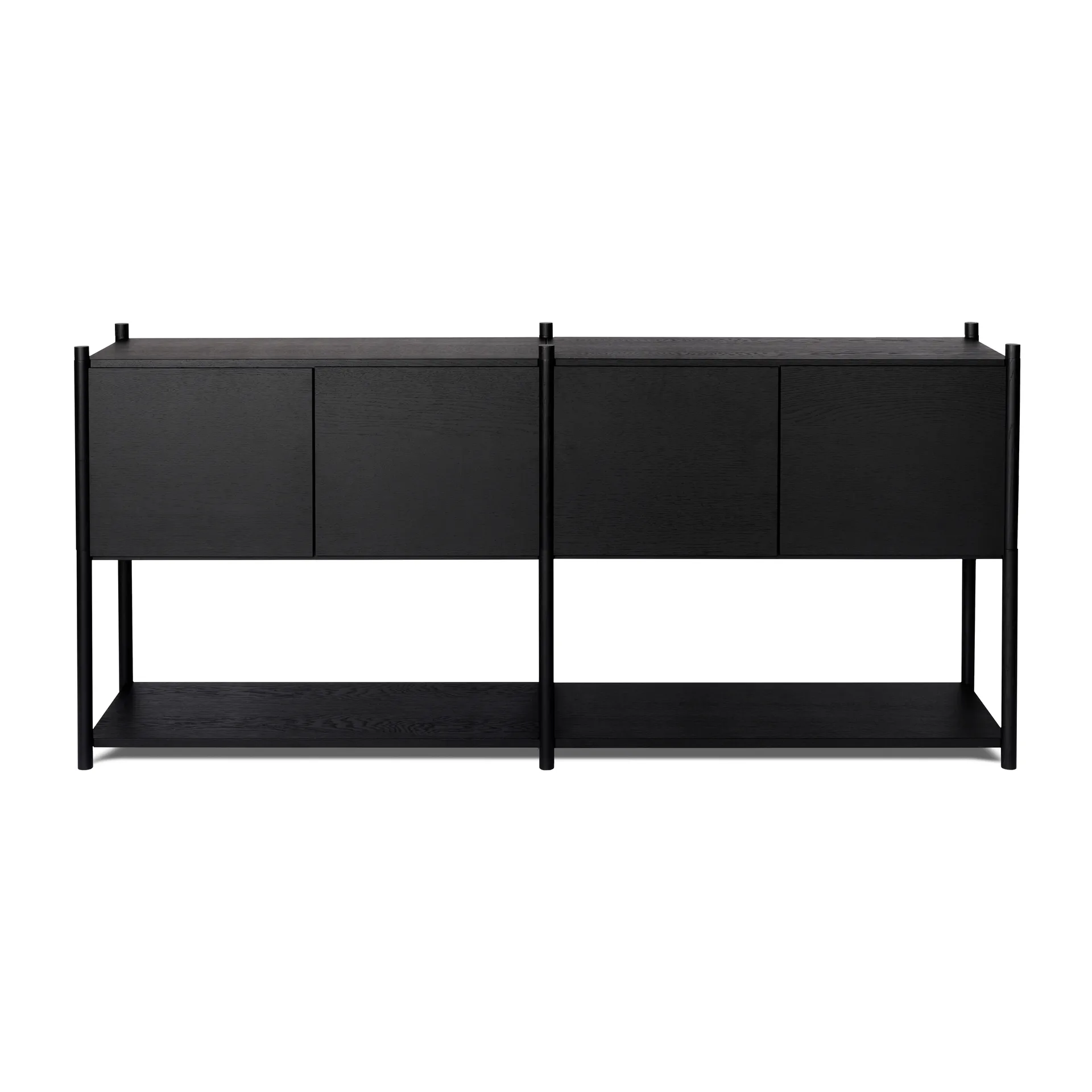 Sceene bookcase H, Mustaksi petsattu tammi  Gejst