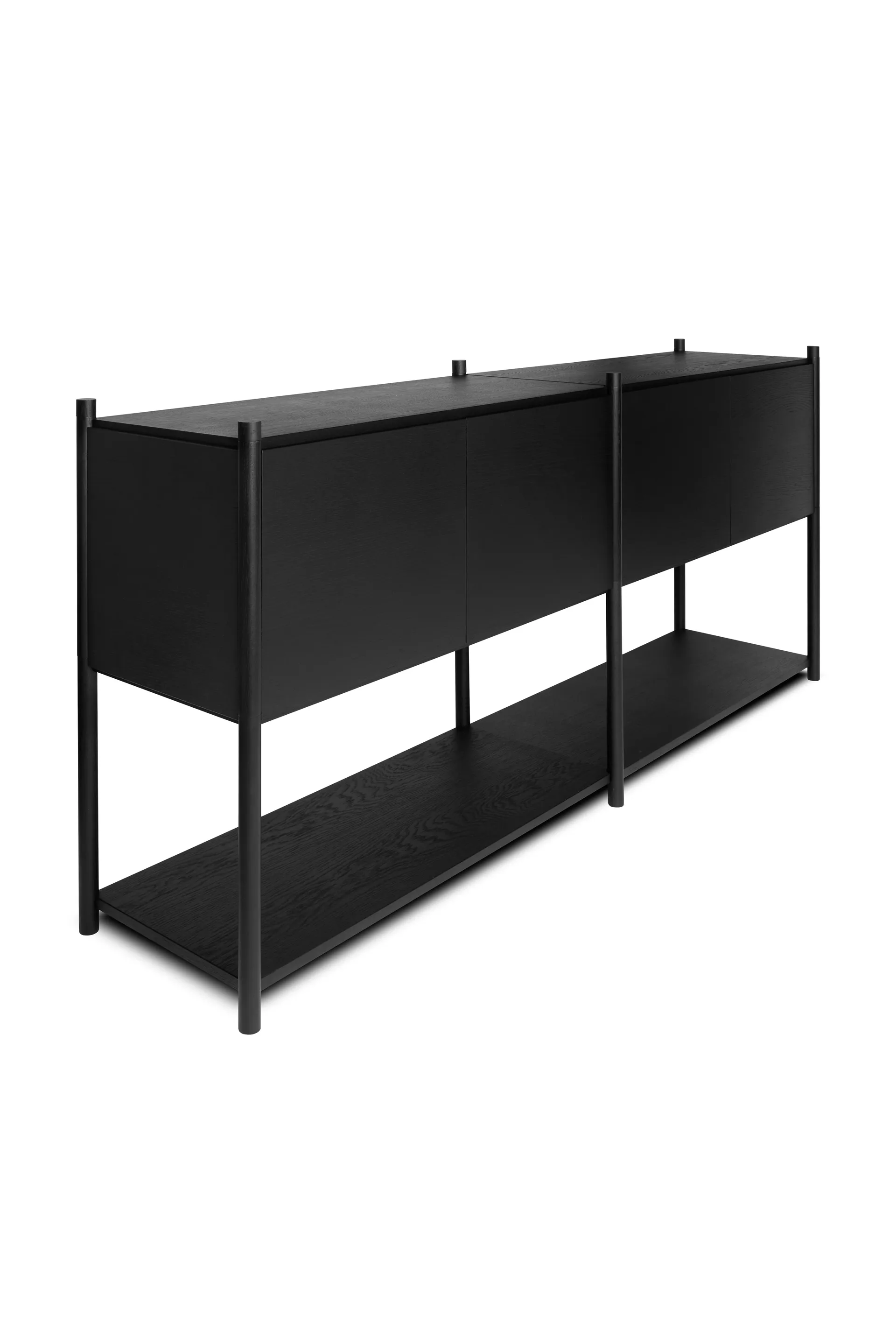 Sceene bookcase H, Mustaksi petsattu tammi  Gejst
