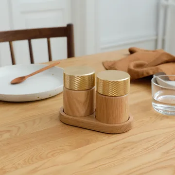 Sina suola- ja pippurimylly 6 cm - Tammi messinki - Gejst