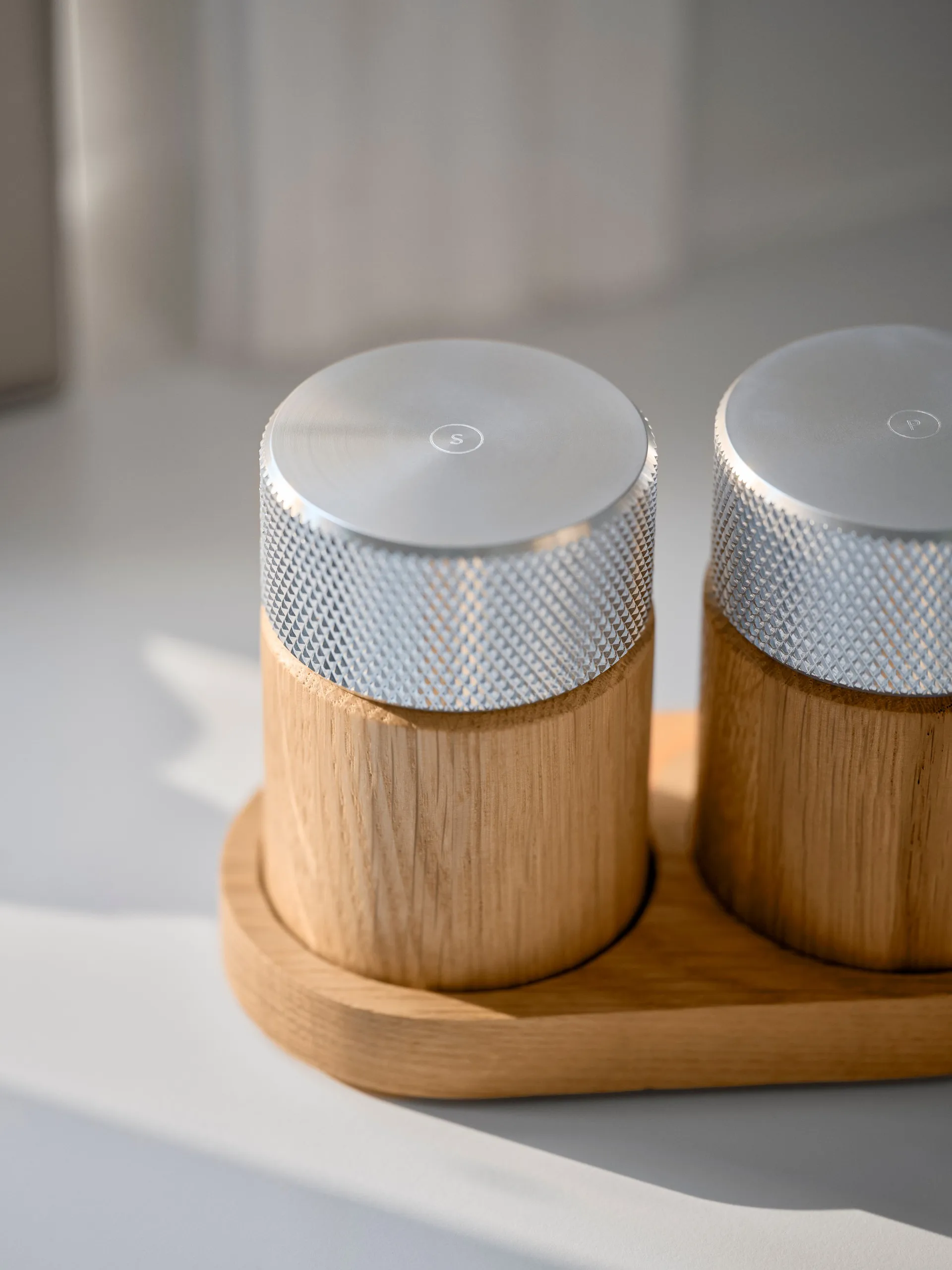 Sina suola- ja pippurimylly 6 cm, Tammi teräs Gejst