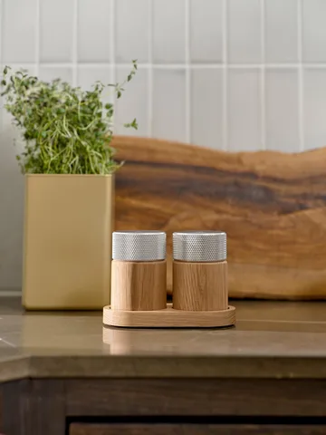 Sina suola- ja pippurimylly 6 cm - Tammi teräs - Gejst