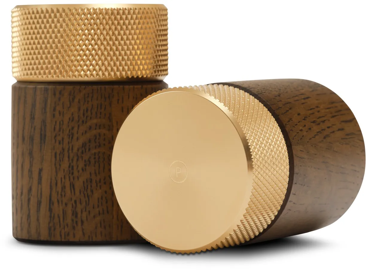 Sina suola- ja pippurimylly 6 cm, Tumma saarni messinki Gejst