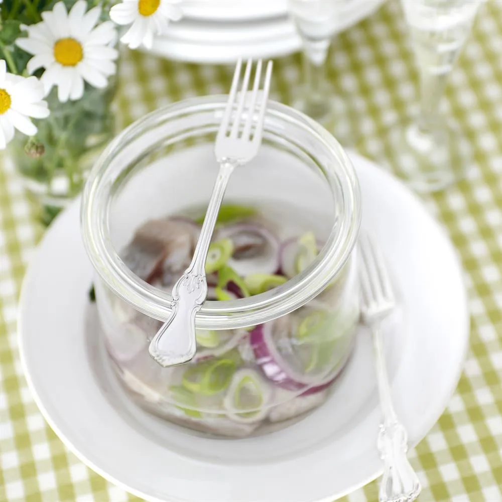 Olga hopea-aterimet, pöytähaarukka Gense