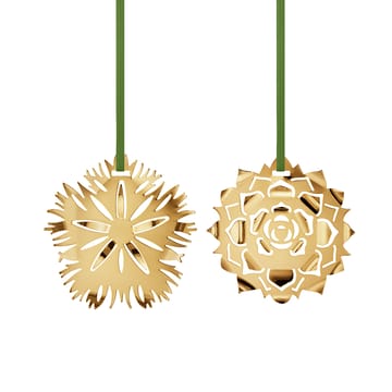 2020 setti Ice Dianthus ja Ice Rosette - Kultapäällysteinen - Georg Jensen