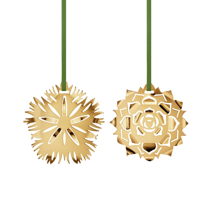 2020 setti Ice Dianthus ja Ice Rosette - Kultapäällysteinen - Georg Jensen