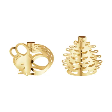 2023 vuoden kynttilänjalka 2 osaa - Kullattu - Georg Jensen