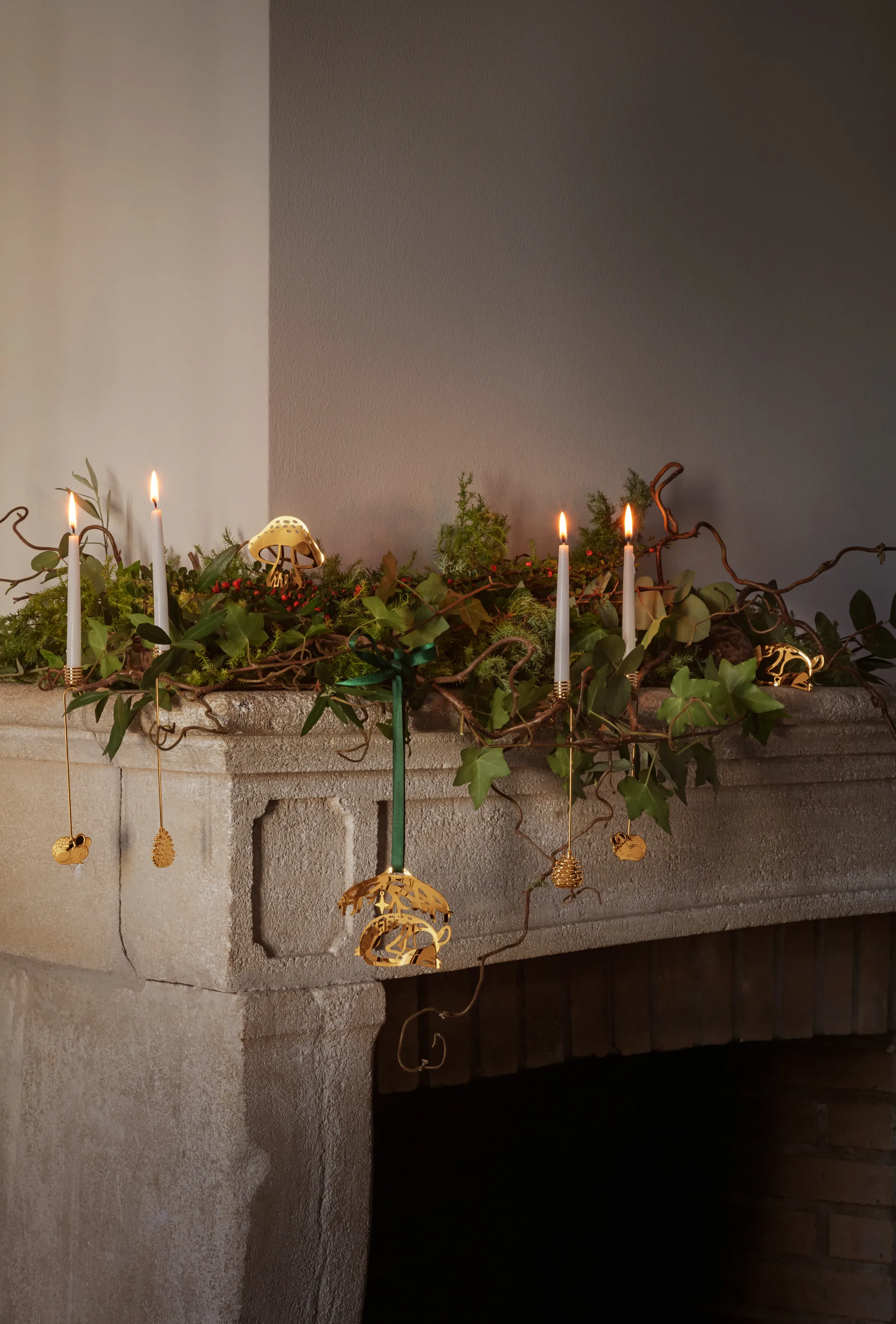 2023 vuoden ripustettava kynttilänjalka hiiri, Kullattu Georg Jensen