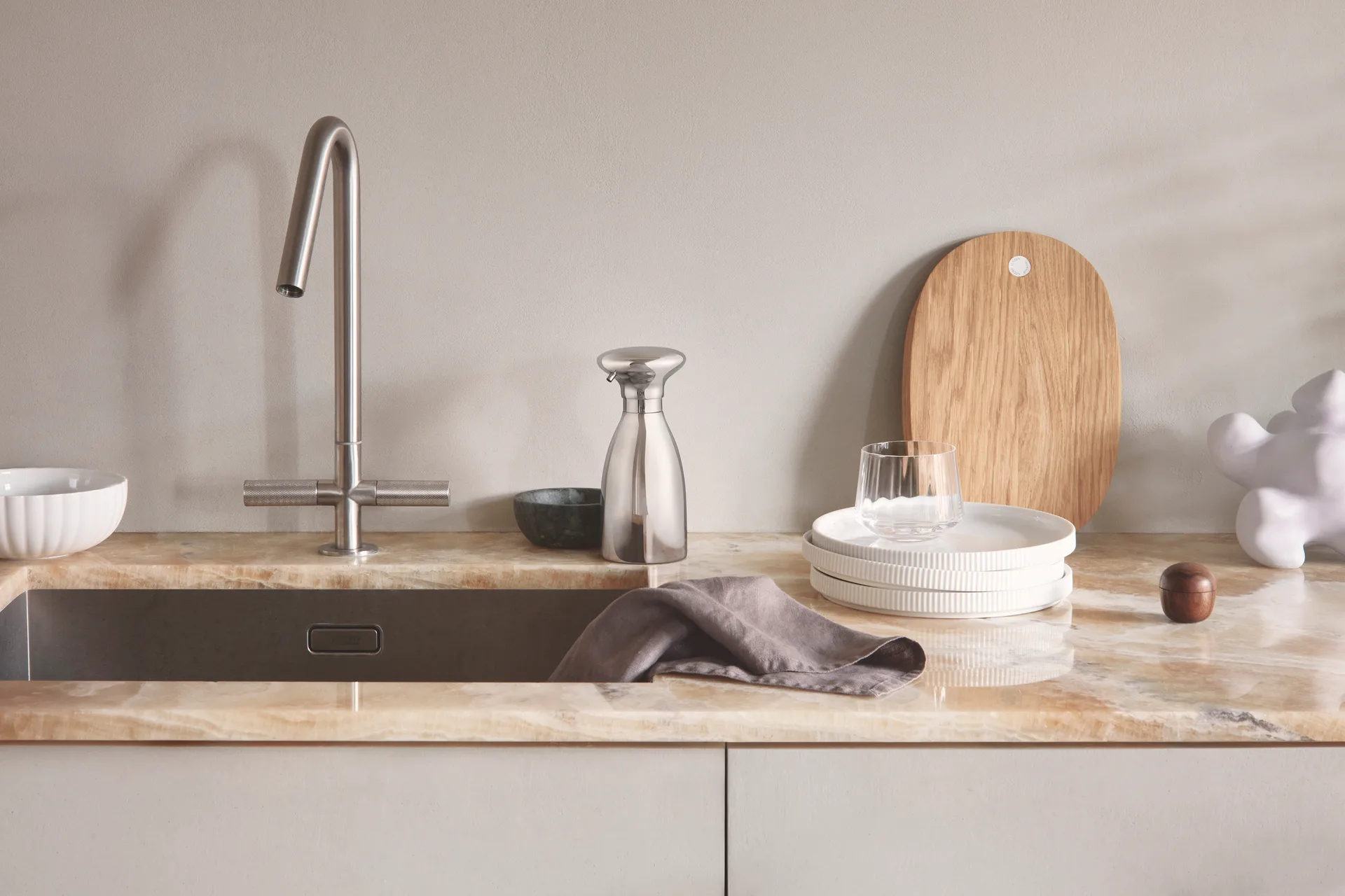 Alfredo saippuapumppu 35 cl, Ruostumaton teräs Georg Jensen