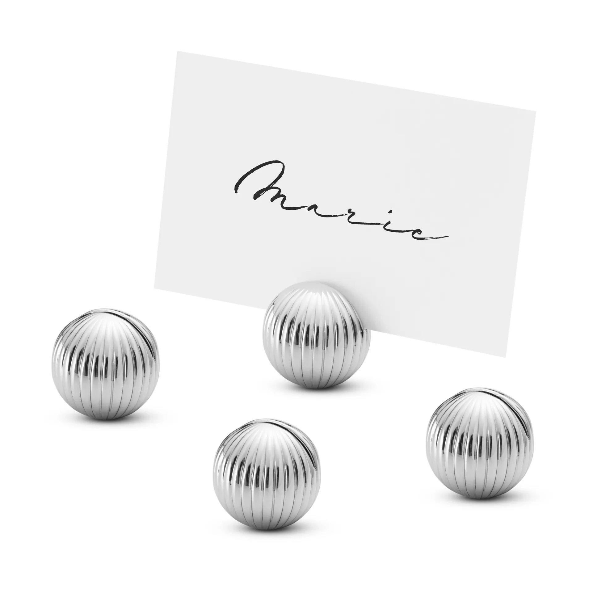 Bernadotte paikkakorttipidike 4-pakkaus, Kromipinnoitettu Georg Jensen