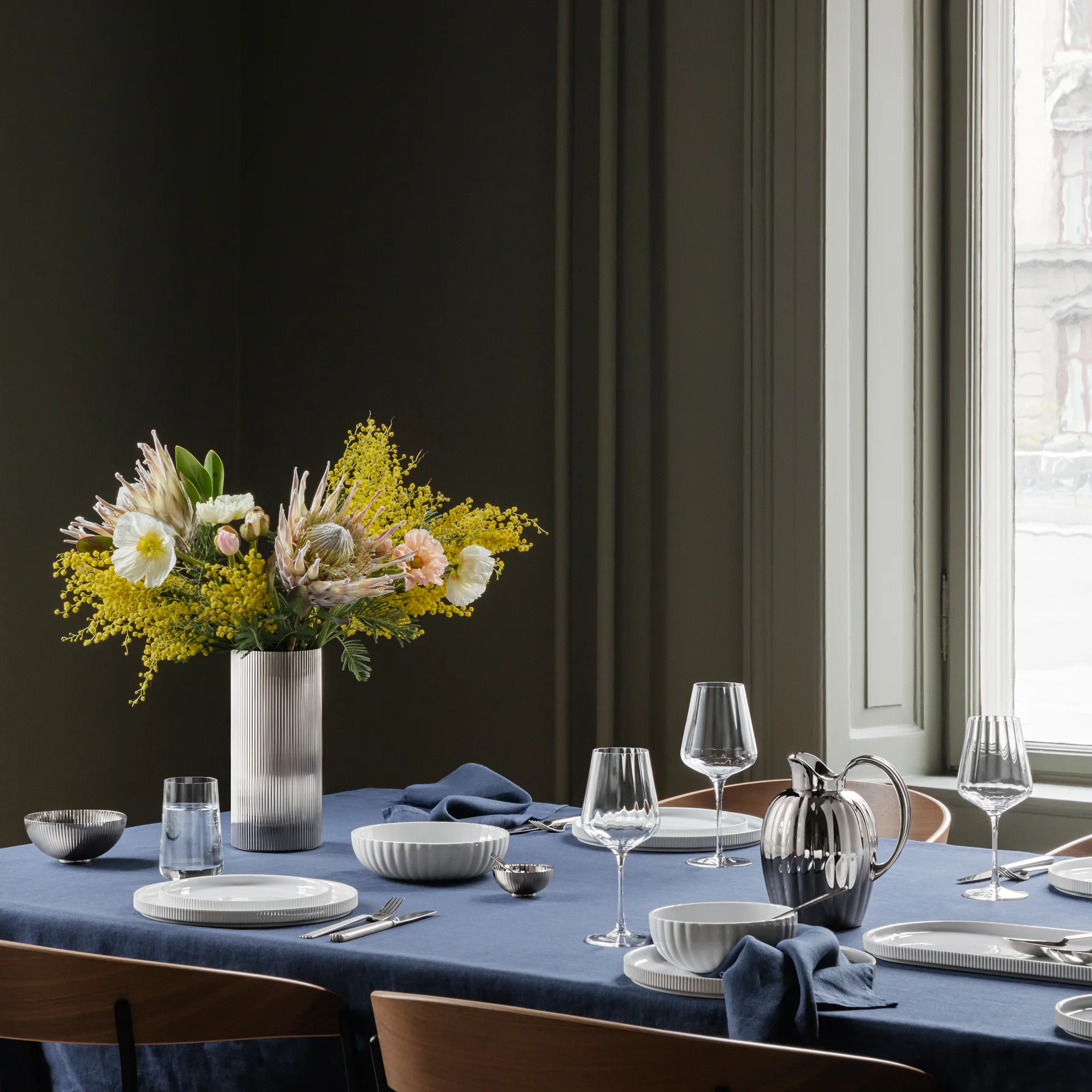 Bernadotte ruokalautanen Ø 26 cm, Posliini Georg Jensen