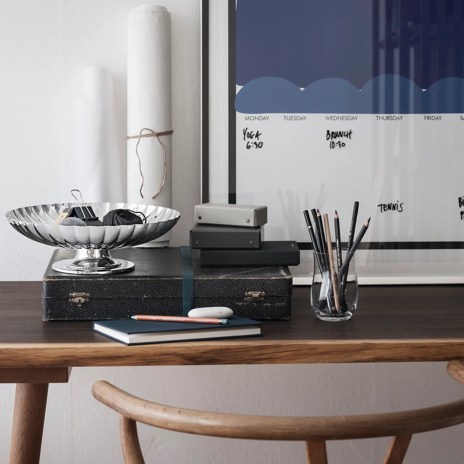 Bernadotte tarjoilukulho jalallinen, Ø 28 cm Georg Jensen