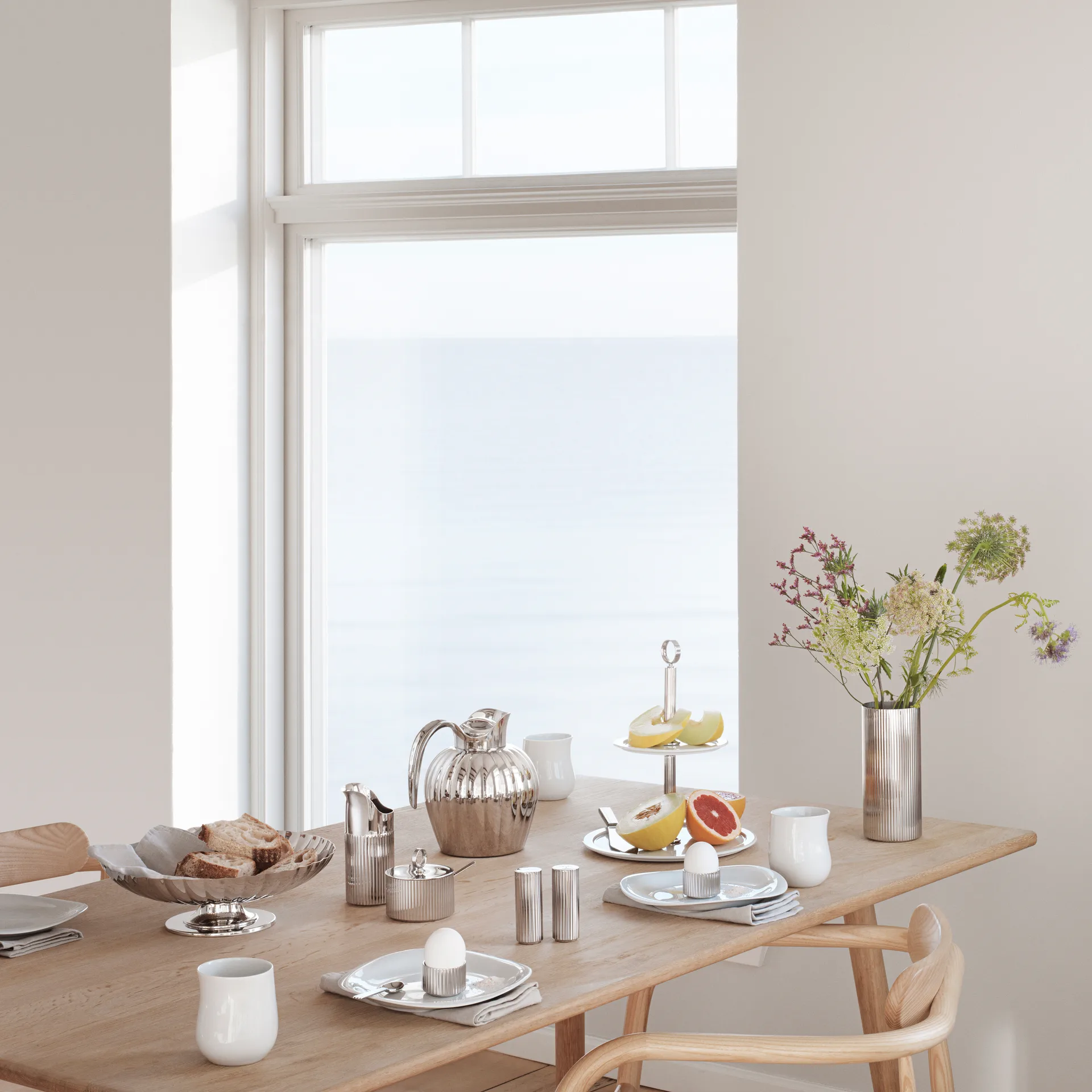 Bernadotte termoskannu pushlock, 0,8 L Georg Jensen