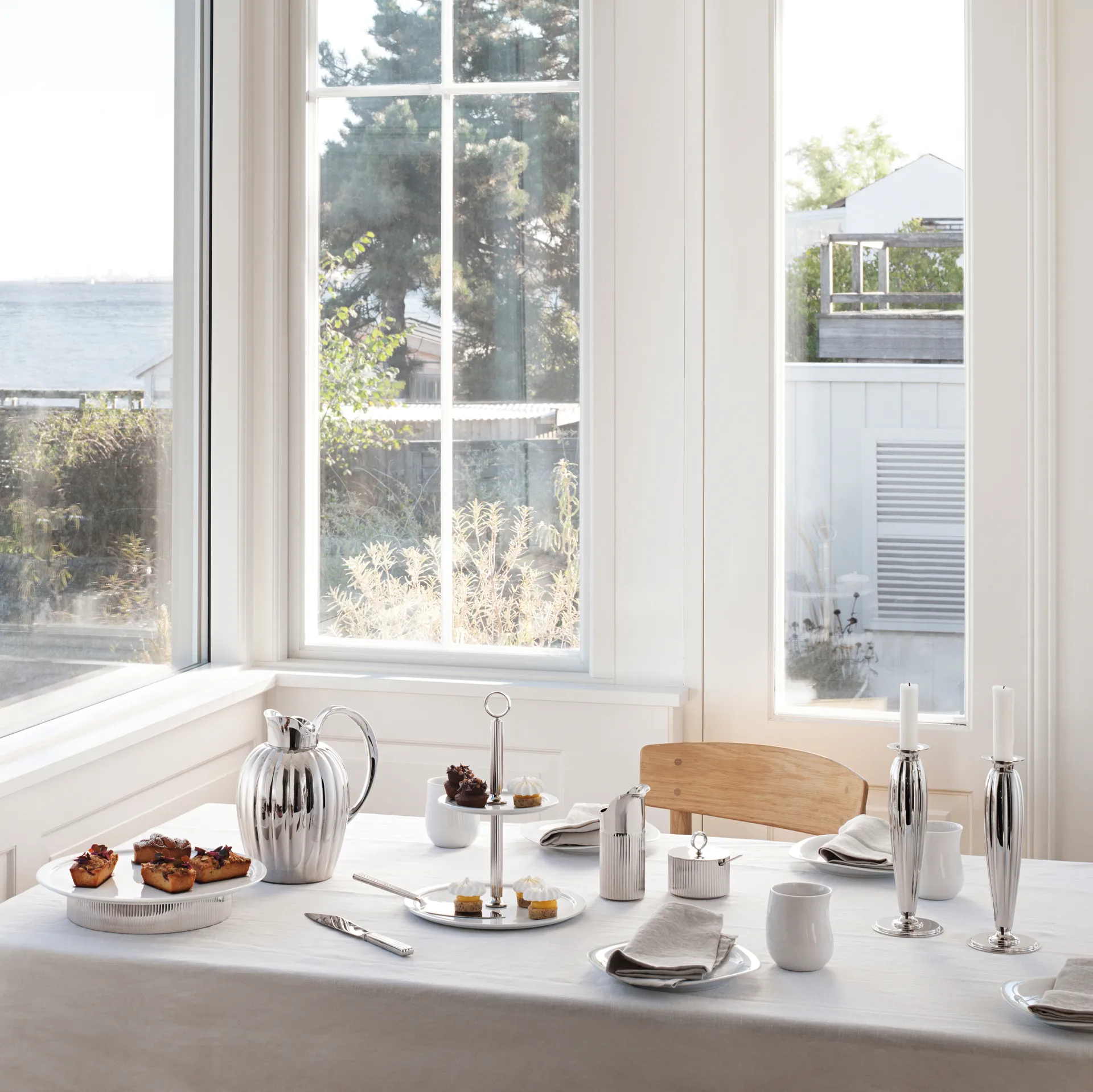 Bernadotte termoskannu pushlock, 1 l Georg Jensen