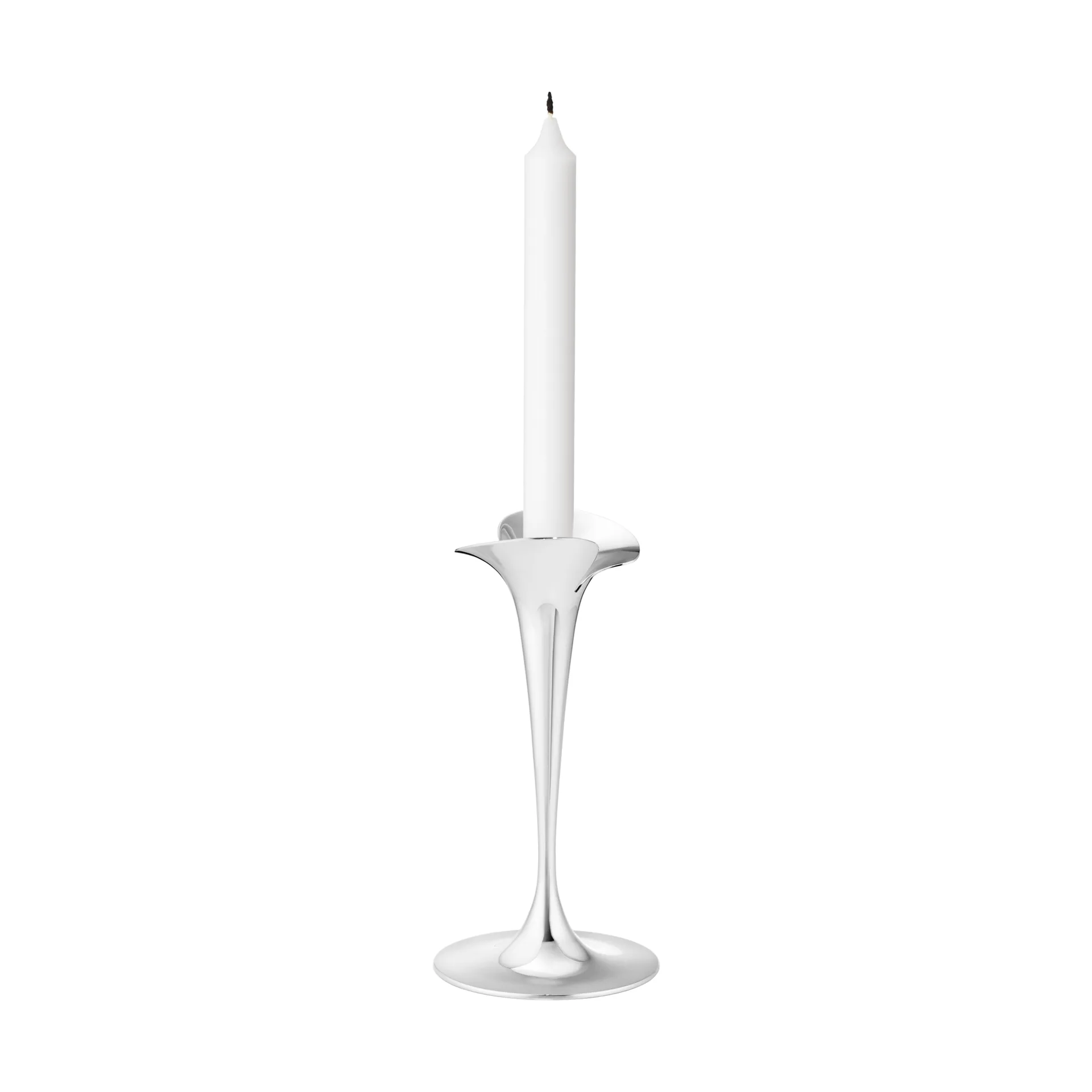 Bloom kynttilänjalat kruunukynttilöille, Ruostumaton teräs, pienet, 2 kpl Georg Jensen