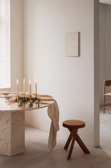 Bloom kynttilänjalka Ø28 cm - Kulta - Georg Jensen