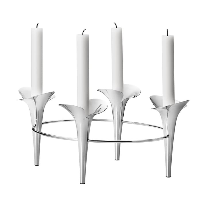 Bloom kynttilänjalka Ø28 cm - Ruostumaton teräs - Georg Jensen