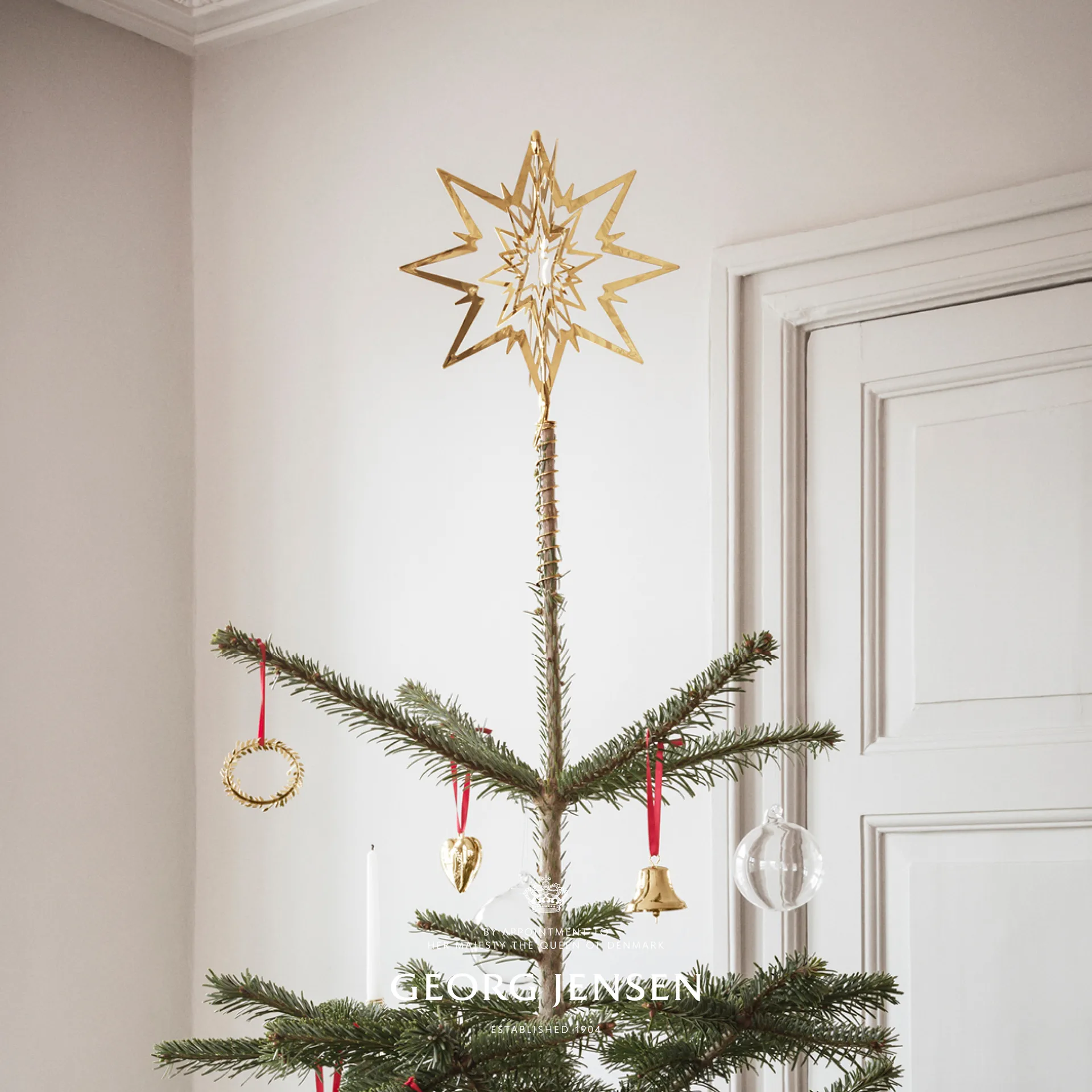 Christmas Collectibles latvatähti iso, kullattu Georg Jensen