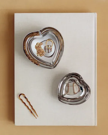 Heart tarjotin - Silver, pieni - Georg Jensen