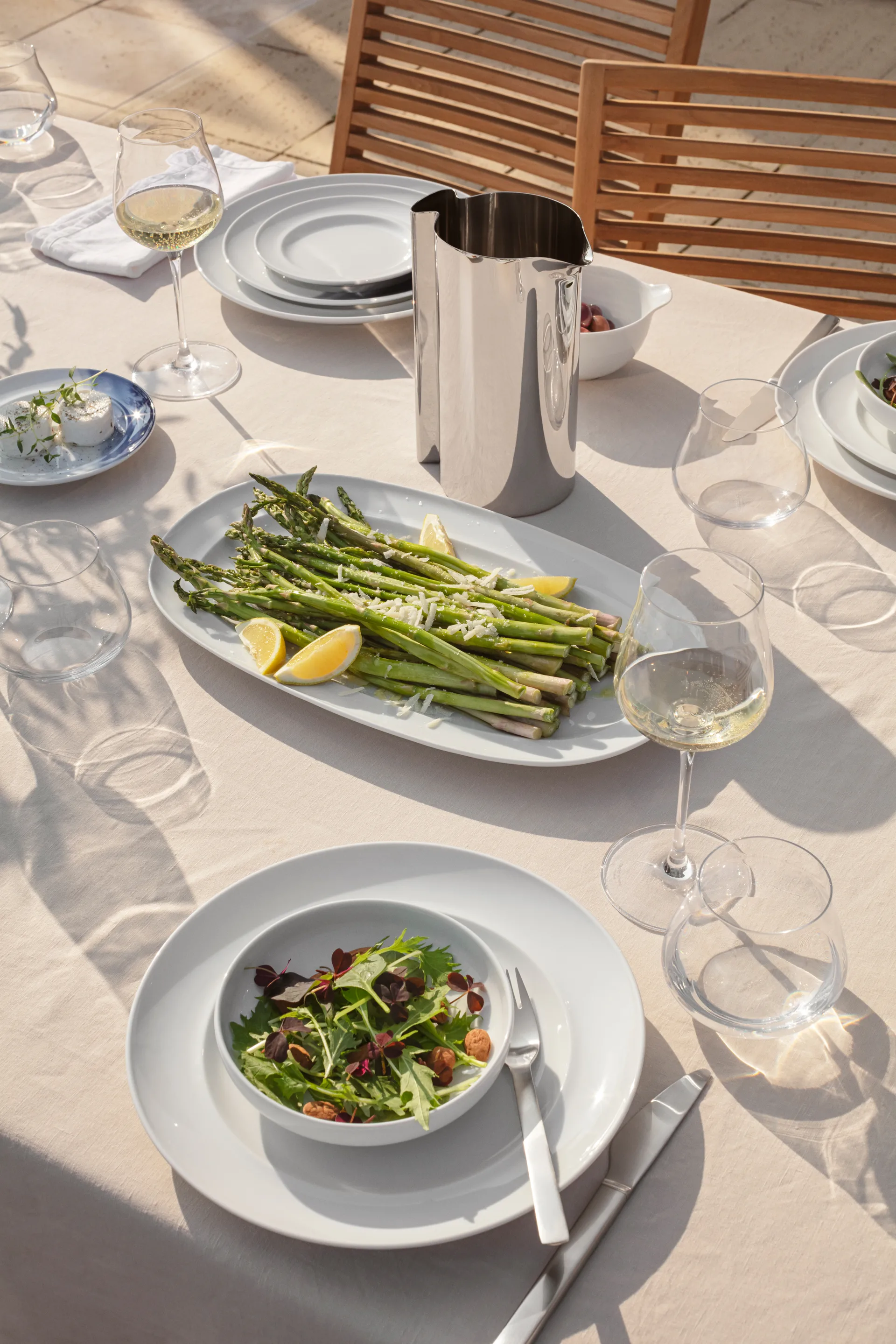 Koppel illallislautanen Ø27 cm, Valkoinen Georg Jensen