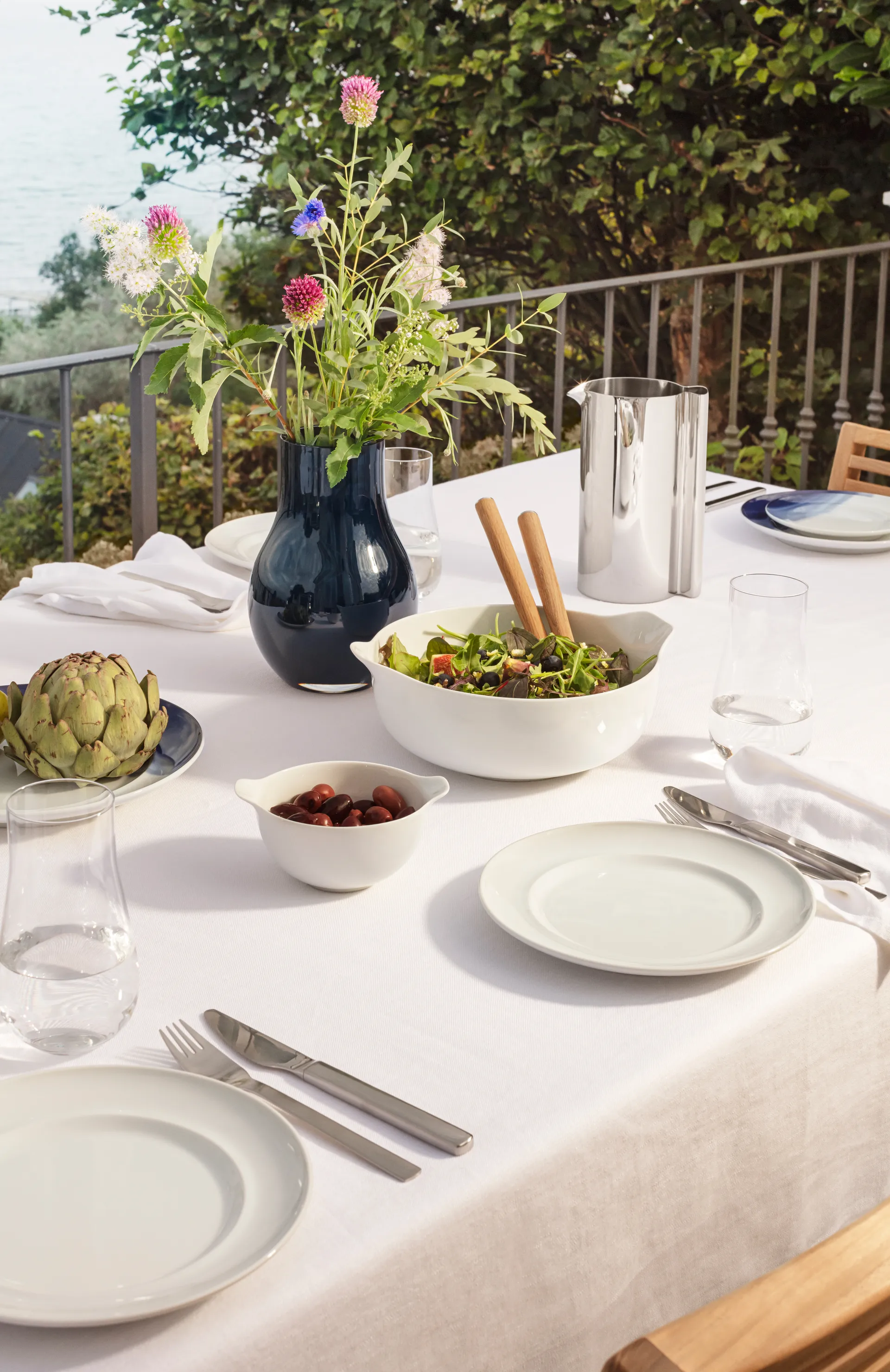 Koppel lounaslautanen Ø22 cm, Valkoinen Georg Jensen