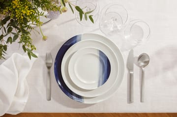 Koppel lounaslautanen koriste Ø22 cm - Valkoinen-sininen - Georg Jensen