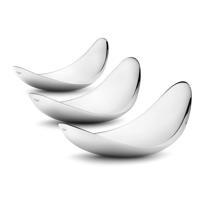 Leaf tarjoilulautanen setti - 3-pakkaus - Georg Jensen